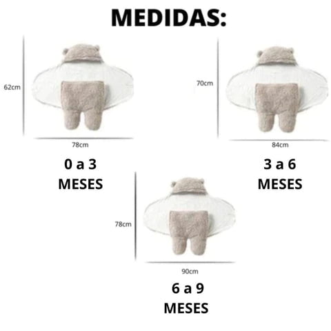 Saco de Dormir Para Bebê Confortável - Manta Ursinho 21