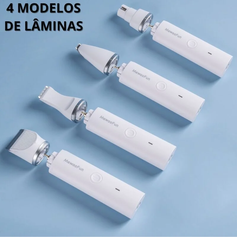 Aparador De Pelos Recarregável 4 Em 1 Para PET – Mewoofun