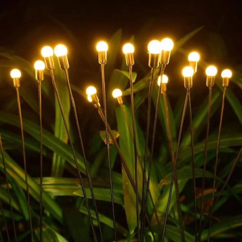 Luzes LED Vaga-Lume Energia Solar À Prova D'Água Decoração Ao Ar Livre