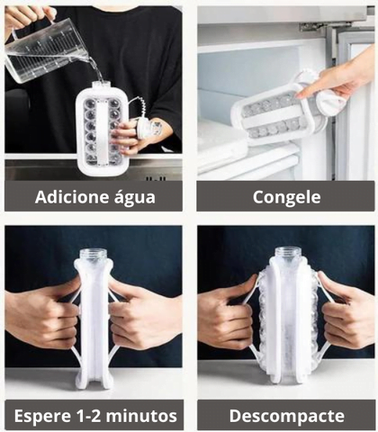 Ice Bottle 2 Em 1 - Garrafa Portátil E Forma De Gelo Redondo 12 ensinado a usar a garrafa portátil IceBottle que forma gelo em forma de bolinha