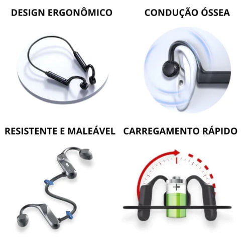 Fone Bluetooth de Condução Óssea Resistente À Água 11