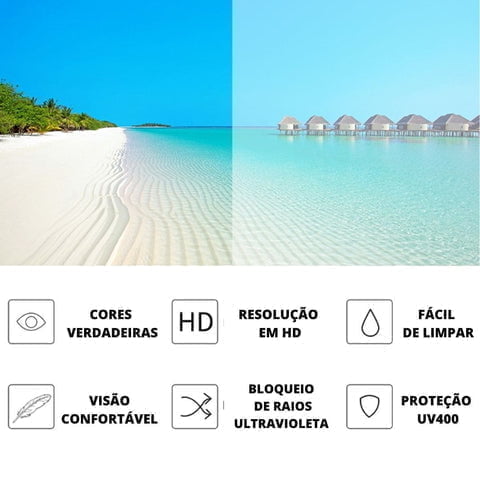 Óculos de Sol Feminino Luxo Vintage 10 Características dos óculos de luxo, com lentes degradê de proteção UV400