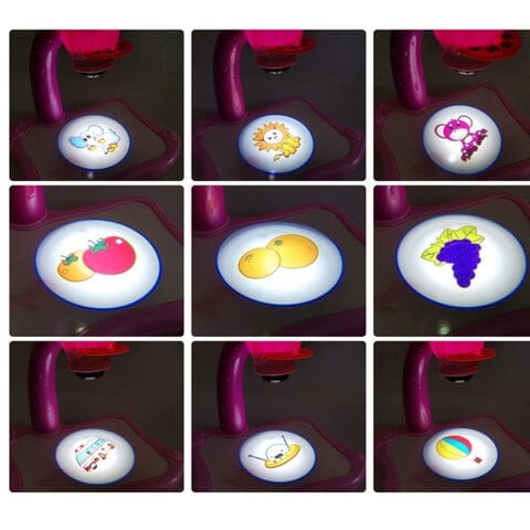 Brinquedo de Menina e Menino Mesa Mágica de Desenhos Com Projetor LED + Kit Colorir Completo
