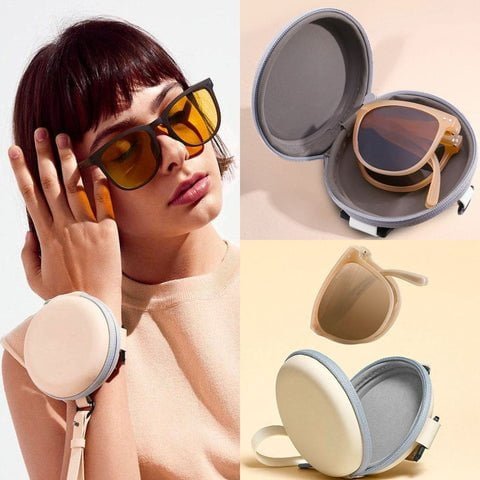 Óculos de Sol Polarizado Dobrável Vintage Fosco com Proteção UV400 15