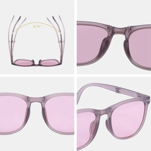 Óculos de Sol Polarizado Dobrável Vintage Fosco com Proteção UV400 16