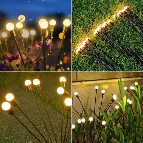 Luzes LED Vaga-Lume Energia Solar À Prova D'Água Decoração Ao Ar Livre 16 Luzes led vaga-lume brilhando em jardins