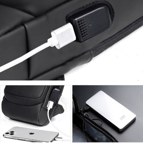 Mochila com entrada USB para carregamento com Power Bank