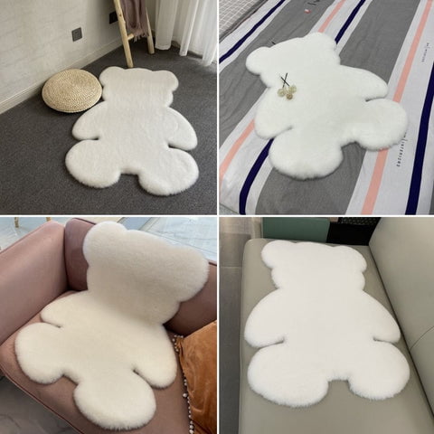 Tapete Felpudo Em Forma de Urso Antiderrapante - Cloud Fluffy Bear 10