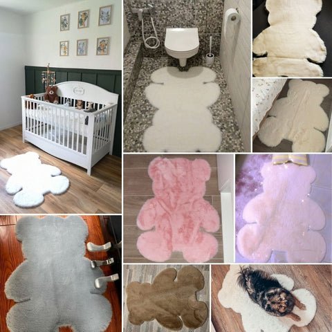 Tapete Felpudo Em Forma de Urso Antiderrapante - Cloud Fluffy Bear 13