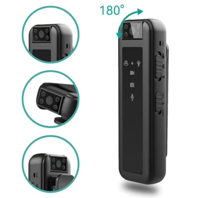 Mini Câmera Gravadora MiniPro 2.0 1080p Full HD Com Redução De Ruídos + BRINDE Adaptador Celular