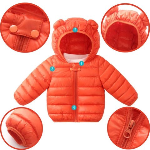 Jaqueta Infantil Feminina Masculina Com Capuz 7