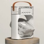 Ventilador Portátil De Mesa Mini Ar Condicionado Umidificador Climatizador Pode Colocar Gelo Luz Led