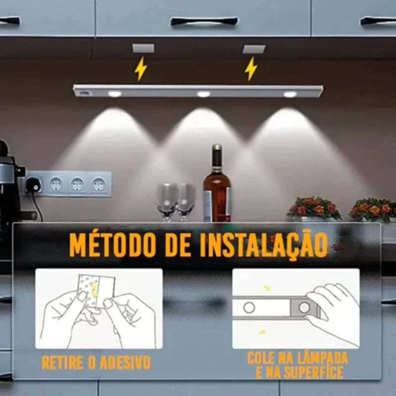 Luminária LED Com Sensor de Presença Inteligente USB Regualux