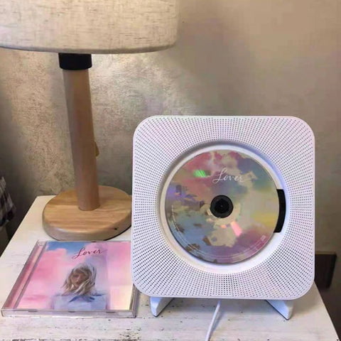 Leitor de CD Portátil USB Auto-Falante Com Suporte Para Parede e Mesa 12