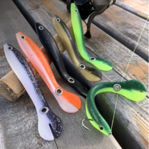 Iscas Para Tilápia Soft Fishing 10cm 6g Wobble Tail - 5/10 unidades