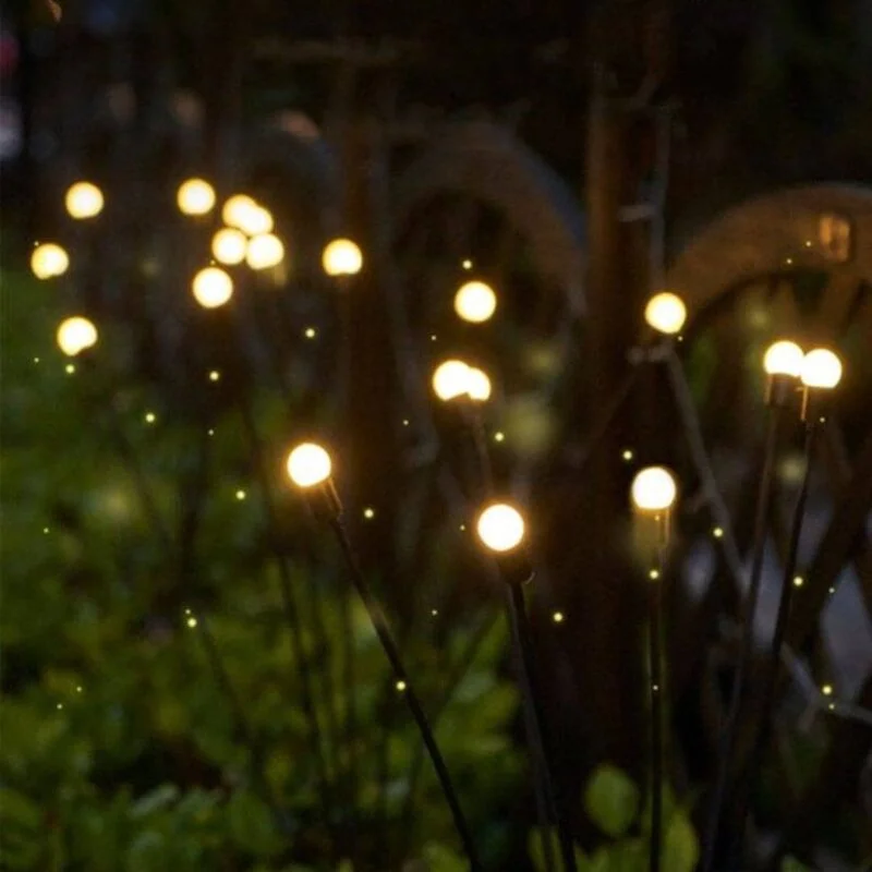 Luzes LED Vaga-Lume Energia Solar À Prova D'Água Decoração Ao Ar Livre