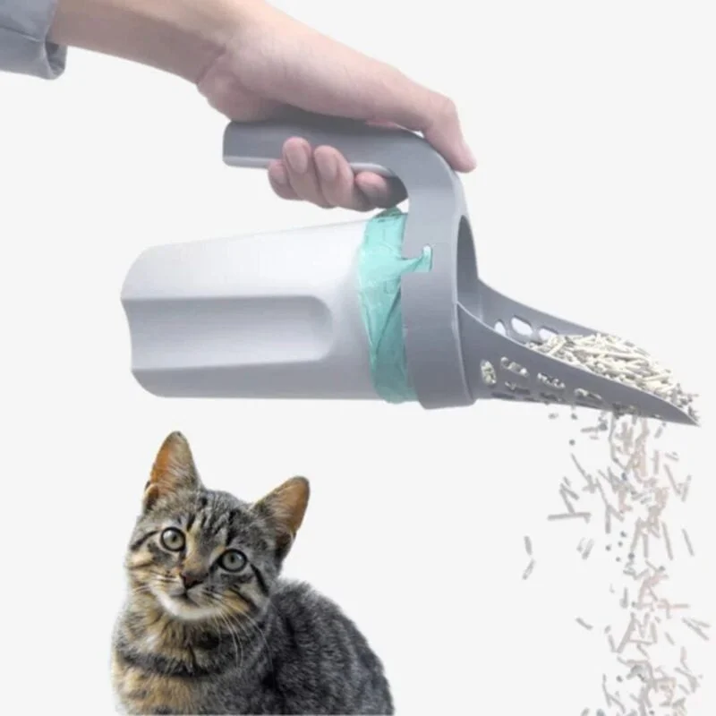 Coletor Higiênico Para Areia de Gato Com Saco de Lixo Embutido - HygieniCat