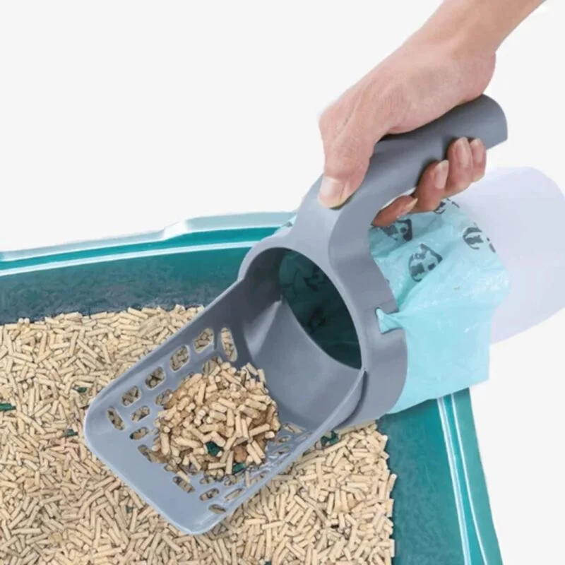 Coletor Higiênico Para Areia de Gato Com Saco de Lixo Embutido - HygieniCat