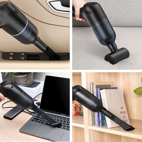 Mini Aspirador de Pó Sem Fio Portátil Recarregável 120W Para Casa e Carro 10