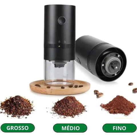 Moedor De Café Elétrico Portátil Carregador USB 15