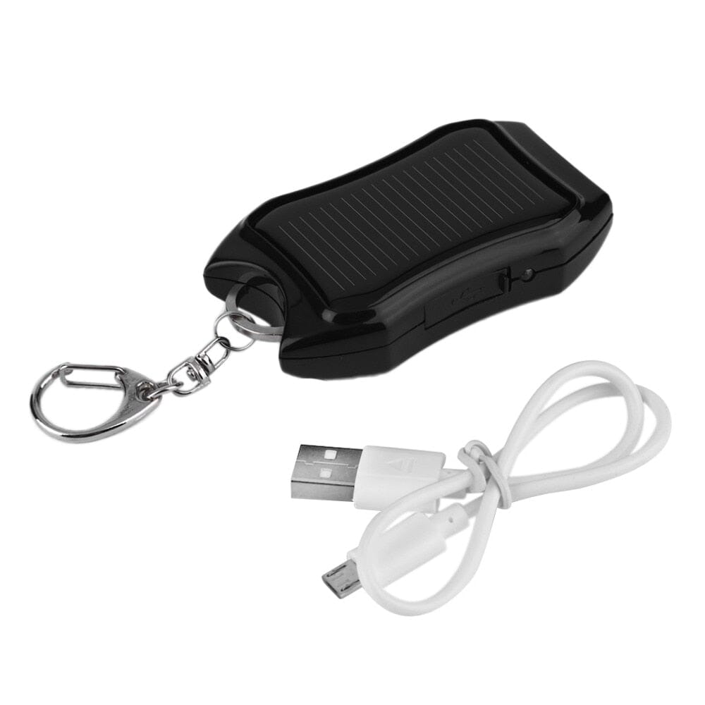 Chaveiro Carregador Portátil Power Bank Energia Solar Com Entrada USB