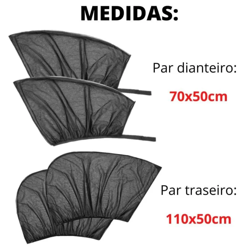 Tela para Janelas de Carro - Proteção Contra Raios UV e Insetos