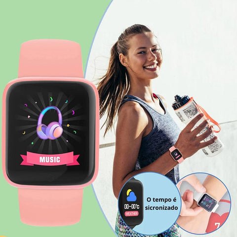 Relógio Digital Feminino Bluetooth 12