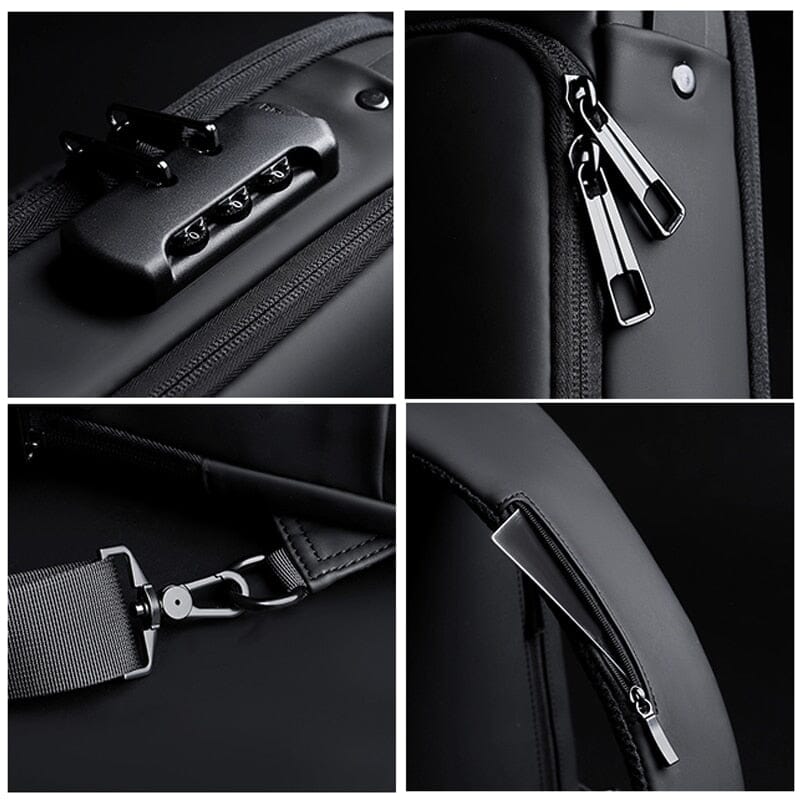 Mochila Transversal Antifurto Impermeável Com Cadeado e Entrada USB - Safe Fashion Bag