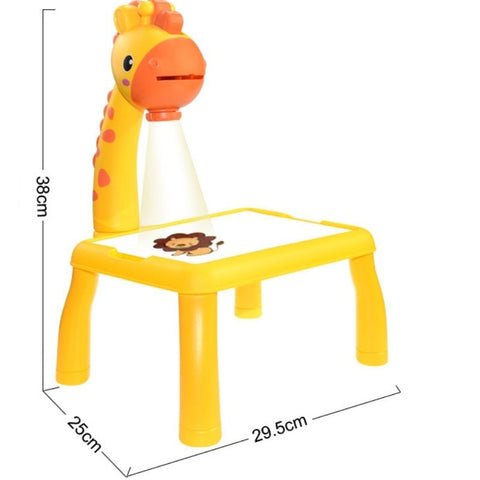 Brinquedo de Menina e Menino Mesa Mágica de Desenhos Com Projetor LED + Kit Colorir Completo 9 Tamanhos do Super Quadro E Mesa Mágica de Desenhos Com Projetor LED