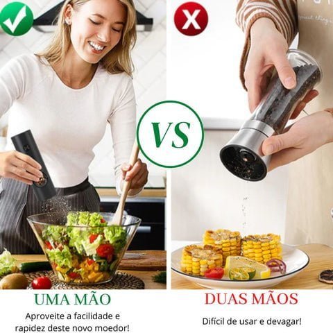 Moedor De Pimenta Do Reino Elétrico Automático Portátil 13
