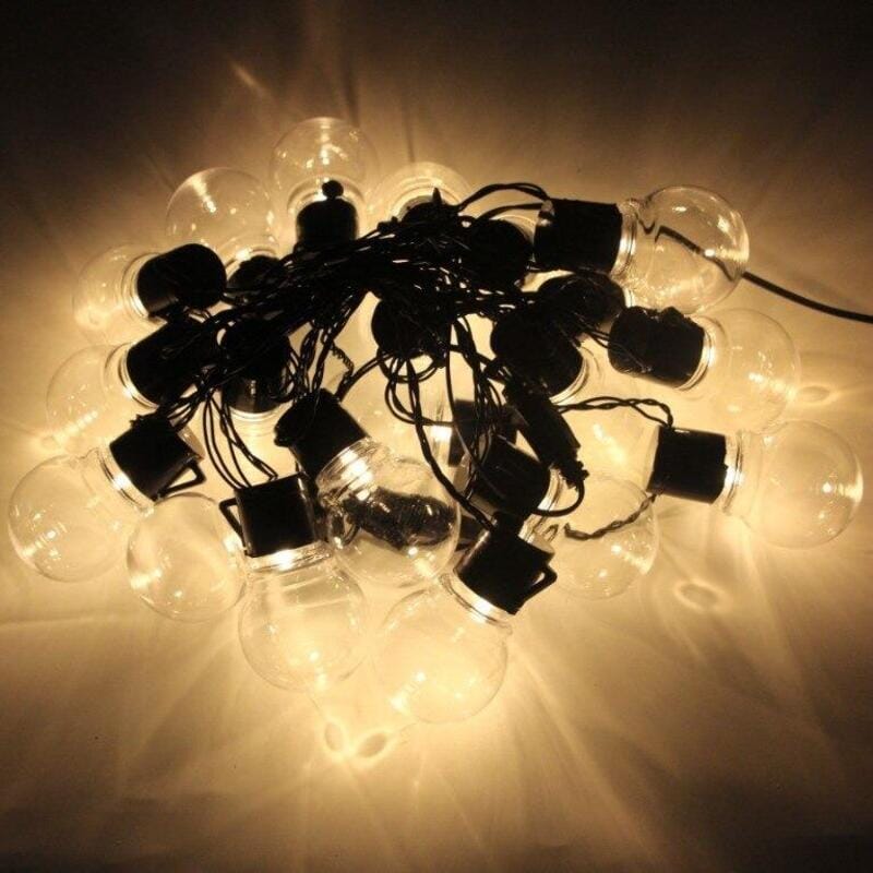 Varal Cordão De Luzes Em LED 20 Lâmpadas À Prova D'Água Para Decorações
