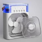 Ventilador Portátil De Mesa Mini Ar Condicionado Umidificador Climatizador Pode Colocar Gelo Luz Led