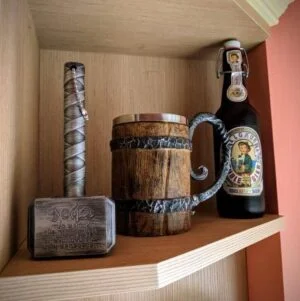 Caneca Viking De Madeira