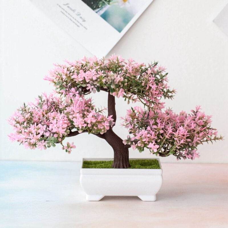 Mini Árvore Bonsai Artificial Com Vaso Toque Real Decorativo