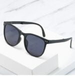 Óculos de Sol Polarizado Dobrável Vintage Fosco com Proteção UV400
