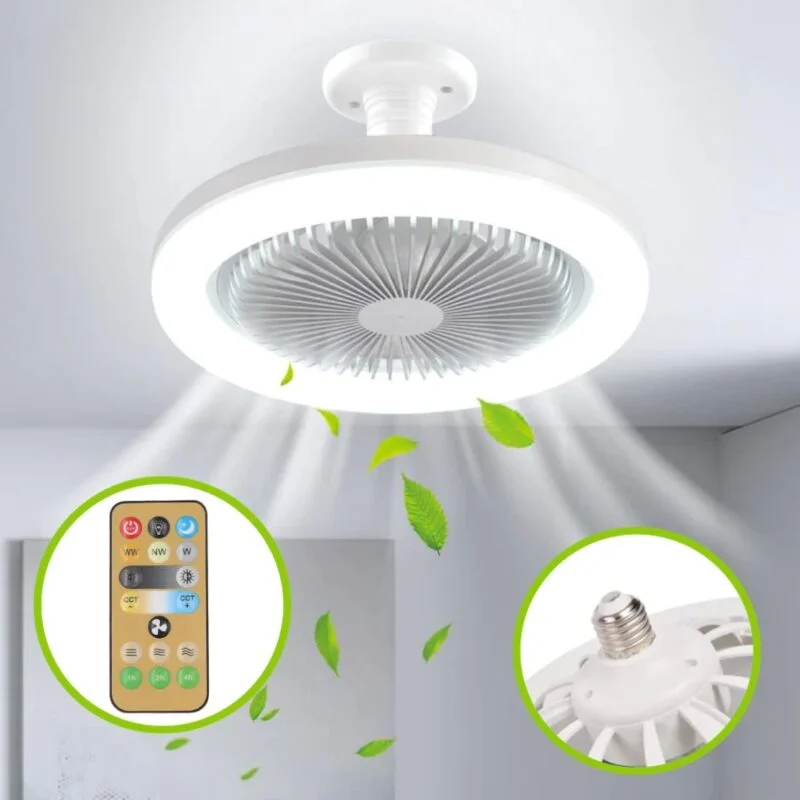 Ventilador de Teto Com Luz LED Ultra Potente Integrada ShineFan 2 em 1