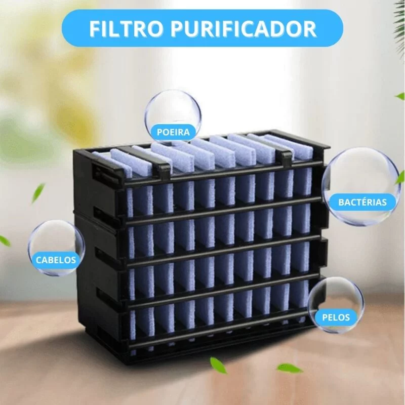 Mini Ar Condicionado Climatizador Luz Led Portátil Arctic Air Cooler Umidificador