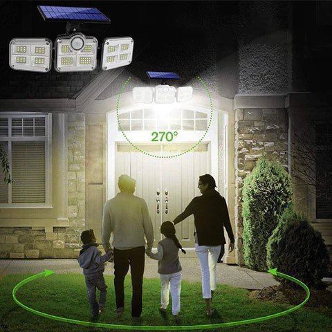 Refletor Led Energia Solar Com 3 Cabeças 800W – EcoLight
