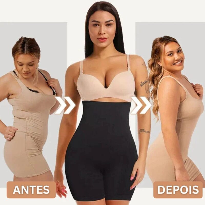 Short Modelador Feminino Slim Cintura Perfeita Ajustável Não Enrola (Compre 1 Leve 2) - Imagem 5