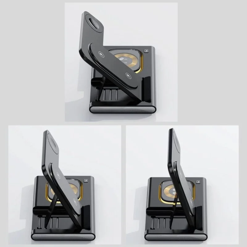 Base Carregador 3 Em 1 Power Indução Touch Screen Para IPhone e Android