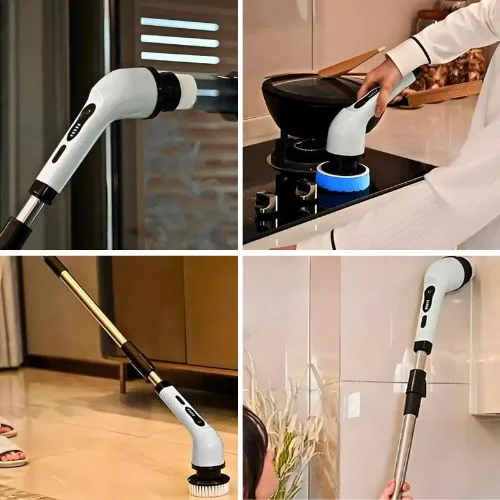Escova Elétrica Giratória Para Limpeza Profunda Multifuncional 9 Em 1 -  Lojas Centers