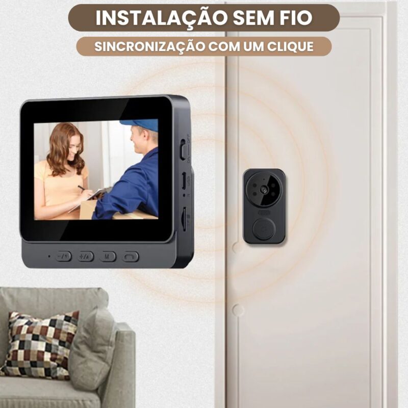 Interfone Sem Fio Com Câmera e Painel De Imagem Alta Qualidade