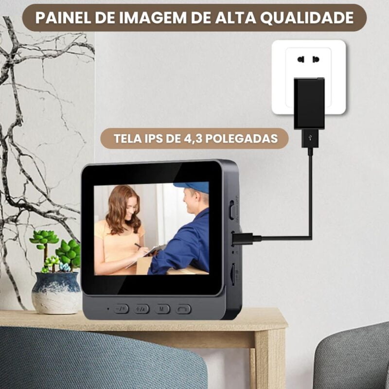 Interfone Sem Fio Com Câmera e Painel De Imagem Alta Qualidade