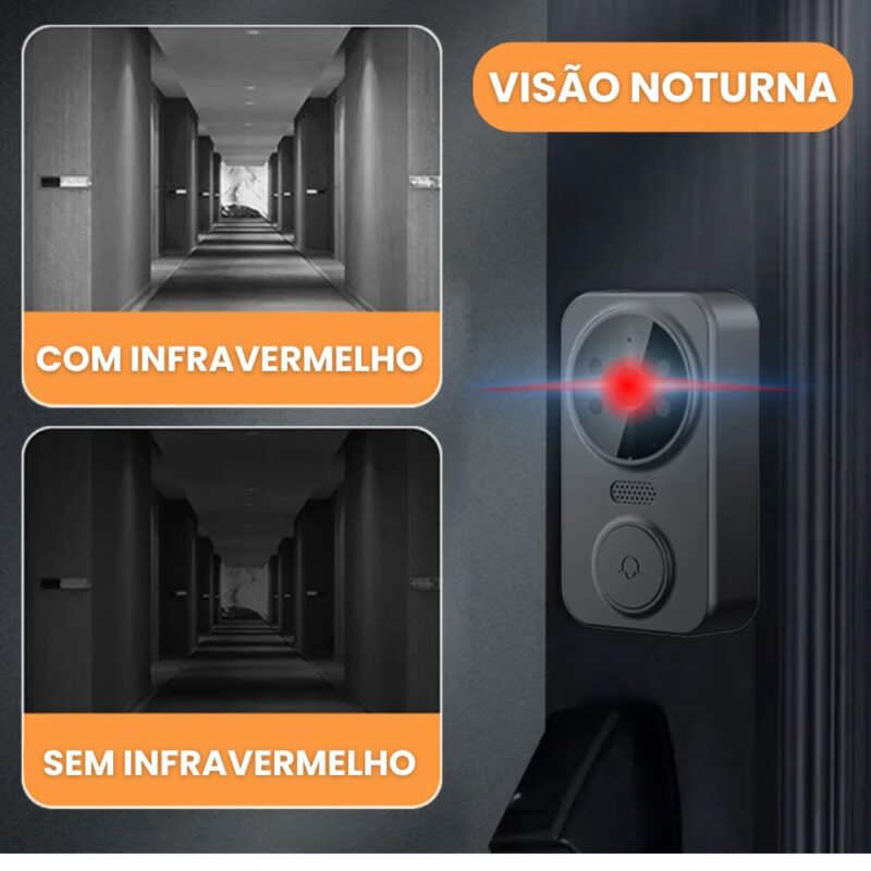 Interfone Sem Fio Com Câmera e Painel De Imagem Alta Qualidade