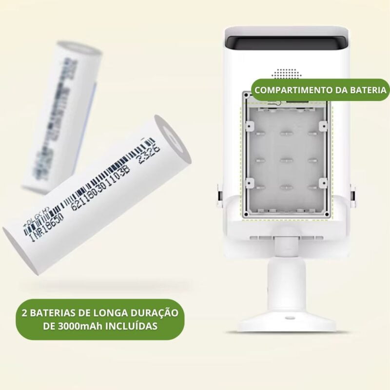 Câmera de Segurança Externa IP Wifi HD À Prova D’Água IP66 Com Painel De Energia Solar