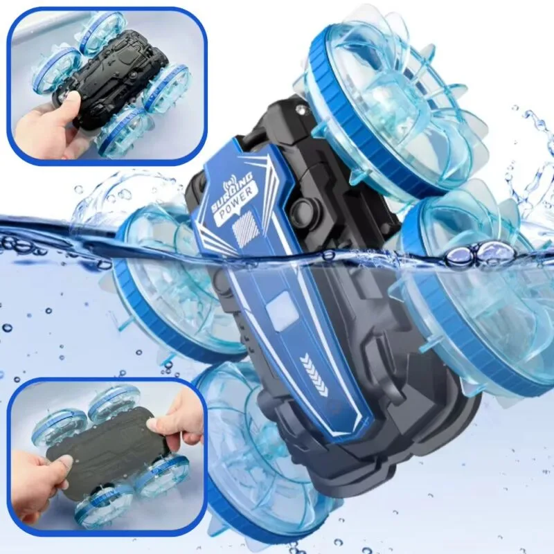 Carrinho de Controle Remoto À Prova D'Água Com Luz LED e Rotação 360°- Drift AcquaCar