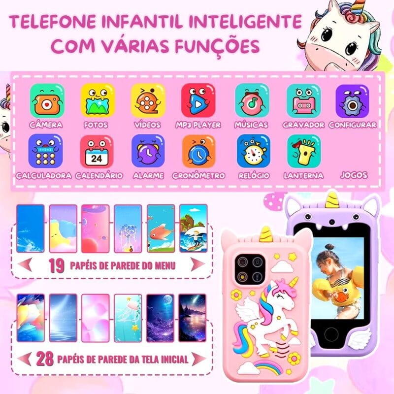 Celular Infantil Interativo Com Câmera e Jogos - Kids Phone - Image 3