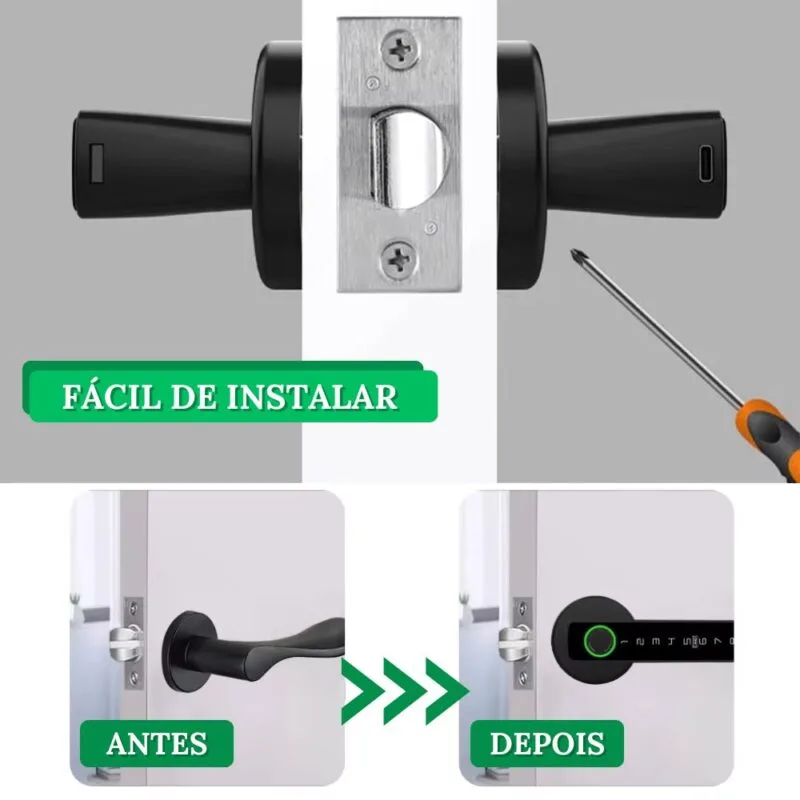 Fechadura Digital Inteligente Com Impressão Digital e Teclado - Smart Lock - Image 10