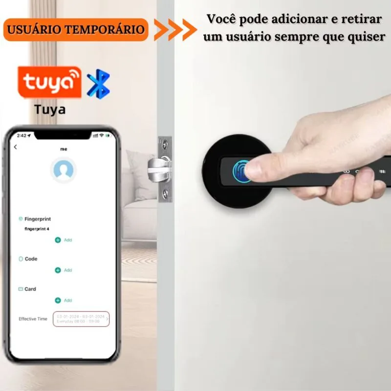Fechadura Digital Inteligente Com Impressão Digital e Teclado - Smart Lock - Image 6