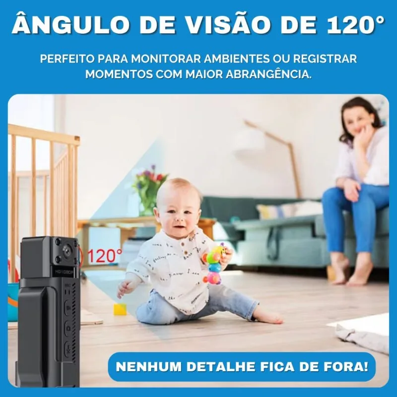 Mini Câmera Gravadora MiniPro 3.0 Wi-Fi 1080p Full HD Com Redução De Ruídos + BRINDE Micro SD 128GB - Image 6